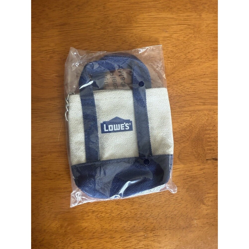 Lowe's- CANVAS BOAT TOTE - BAG CHARM- 4” X 5” Limited Edition PROMO- SEALED